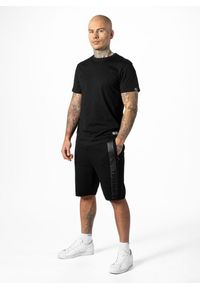PITBULL - Spodenki sportowe męskie Pitbull West Coast Saturn. Kolor: czarny. Materiał: dresówka. Sport: fitness
