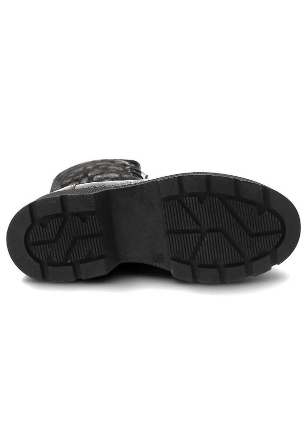 Czarne Trapery Clasicco Skórzane Buty Damskie. Kolor: czarny. Materiał: skóra. Szerokość cholewki: normalna. Obcas: na obcasie. Styl: sportowy, elegancki. Wysokość obcasa: niski