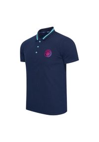 MANCHESTER CITY - Polo męskie Manchester City. Typ kołnierza: polo. Kolor: niebieski. Sport: piłka nożna #1