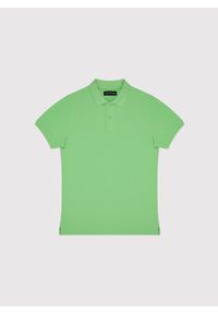 Pako Lorente - PAKO LORENTE – Gładki t-shirt polo w zielonym kolorze. Okazja: na co dzień. Typ kołnierza: polo. Kolor: szary, oliwkowy, zielony. Materiał: bawełna. Wzór: gładki. Styl: casual #2