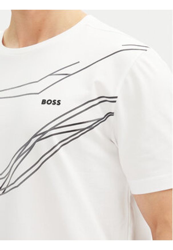 BOSS T-Shirt Beetle 50542048 Biały Regular Fit. Kolor: biały. Materiał: bawełna