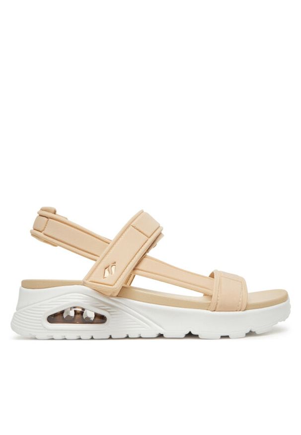 skechers - Skechers Sandały Uno-Summer Stand2 119813/NAT Beżowy. Kolor: beżowy. Materiał: materiał