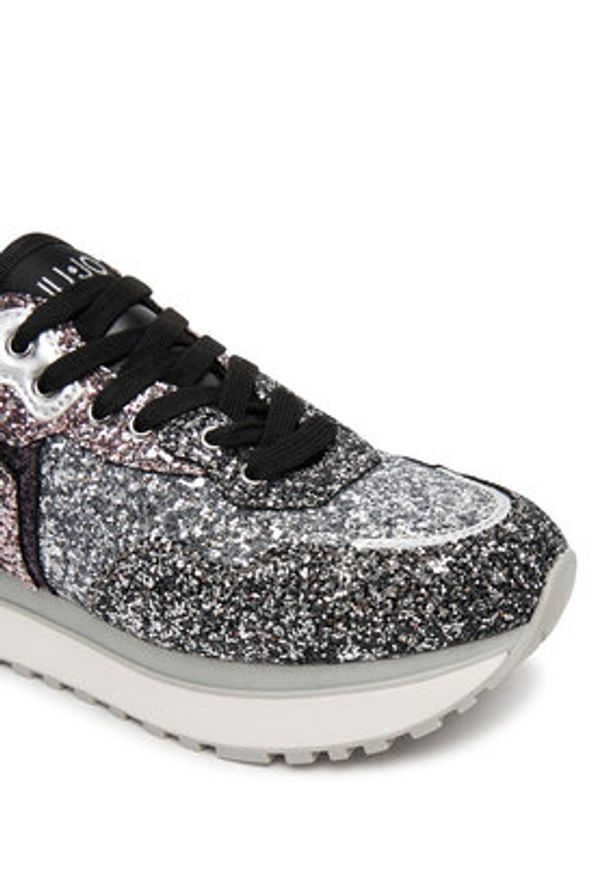 Liu Jo Sneakersy Maxi Wonder Glitter 01 BF5009 TX007 Srebrny. Kolor: srebrny. Materiał: syntetyk