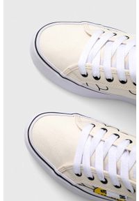DC tenisówki damskie kolor beżowy. Nosek buta: okrągły. Zapięcie: sznurówki. Kolor: beżowy. Materiał: materiał, guma. Obcas: na platformie #4