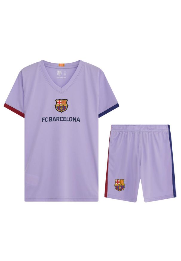 Koszulka piłkarska dla dzieci FC Barcelona Away 21/22 - Memphis Depay. Kolor: niebieski. Materiał: poliester. Sport: piłka nożna