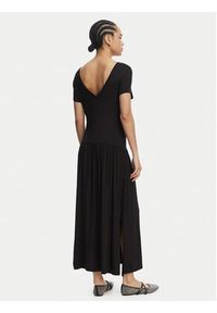 Liu Jo Sukienka codzienna VA6123 JS360 Czarny Regular Fit. Okazja: na co dzień. Kolor: czarny. Materiał: wiskoza. Typ sukienki: proste. Styl: casual #5