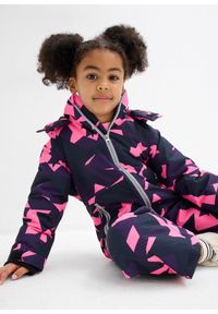 bonprix - Hydrofobowy kombinezon zimowy. Kolor: fioletowy. Długość rękawa: długi rękaw. Długość: długie. Wzór: paski. Sezon: zima #2