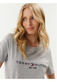 TOMMY HILFIGER - Tommy Hilfiger T-Shirt Heritage WW0WW31999 Szary Regular Fit. Kolor: szary. Materiał: bawełna