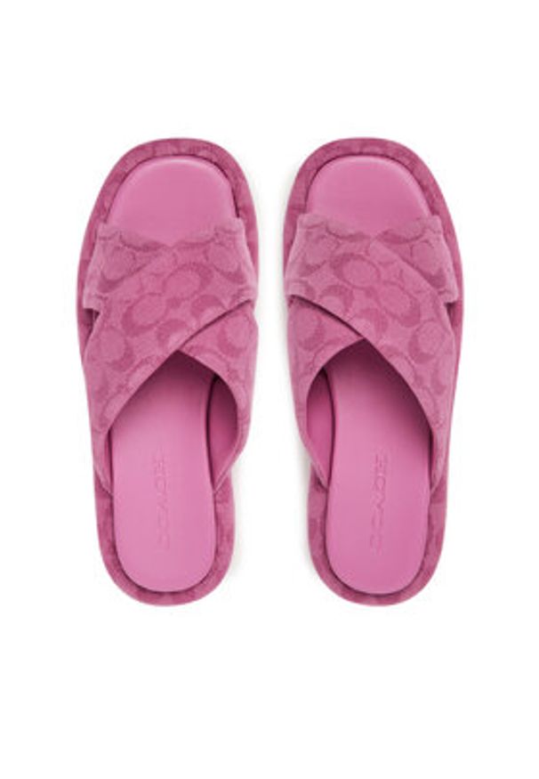 Coach Klapki Penelope CAS84 Różowy. Kolor: różowy. Materiał: materiał