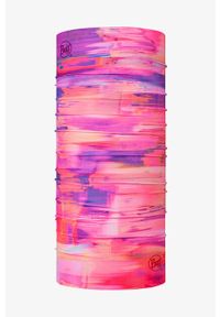 Buff komin Sish damski kolor fioletowy wzorzysty. Kolor: fioletowy. Materiał: materiał, skóra, włókno
