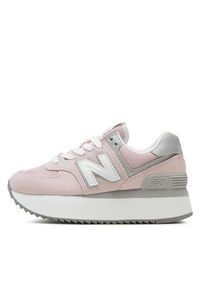 New Balance Sneakersy WL574ZSE Różowy. Kolor: różowy. Materiał: zamsz, skóra. Model: New Balance 574 #7