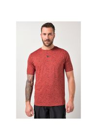 JAY-PI - Męska T-shirt FLEXNAMIC® fitness rękaw 1/2 wzór szybkoschnący. Kolekcja: plus size. Kolor: czerwony. Materiał: poliester, elastan, materiał. Sport: fitness #1