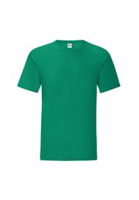 FRUIT OF THE LOOM - Koszulka Unisex Dla Dorosłych Iconic Heather. Kolor: zielony