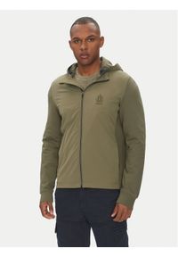 Aeronautica Militare Kurtka softshell 251AF499F559 Khaki Regular Fit. Kolor: brązowy. Materiał: syntetyk