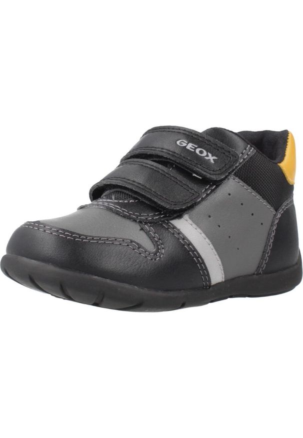 Geox - Kapcie GEOX B ELTHAN BOY Czarny. Kolor: czarny. Materiał: syntetyk, tkanina. Sport: turystyka piesza
