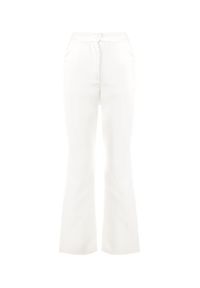 Born2be - Białe Spodnie Dzwony Amathotis. Stan: podwyższony. Kolor: biały. Długość: długie #5