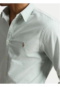 Polo Ralph Lauren Koszula 710792161501 Zielony jasny Slim Fit. Typ kołnierza: polo. Kolor: zielony. Materiał: bawełna #4