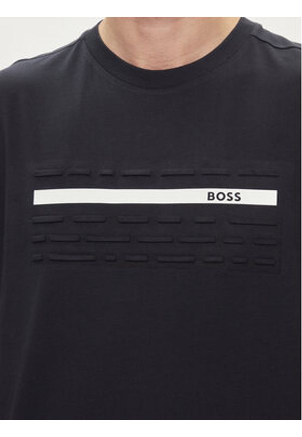 BOSS - Boss T-Shirt 50513010 Granatowy Regular Fit. Kolor: niebieski. Materiał: bawełna