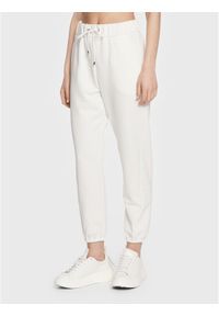 Max Mara Leisure Spodnie dresowe Neottia 23378106 Biały Regular Fit. Kolor: biały. Materiał: dresówka, syntetyk, bawełna