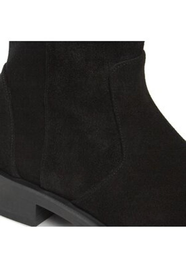 Stuart Weitzman Botki 5050 Bold Zip Btie SG094 Czarny. Kolor: czarny. Materiał: skóra, zamsz