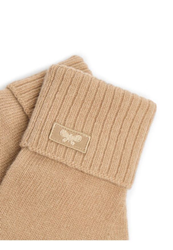 Weekend Max Mara Rękawiczki Damskie Zamianew 2525566055 Brązowy. Kolor: brązowy. Materiał: wełna, materiał