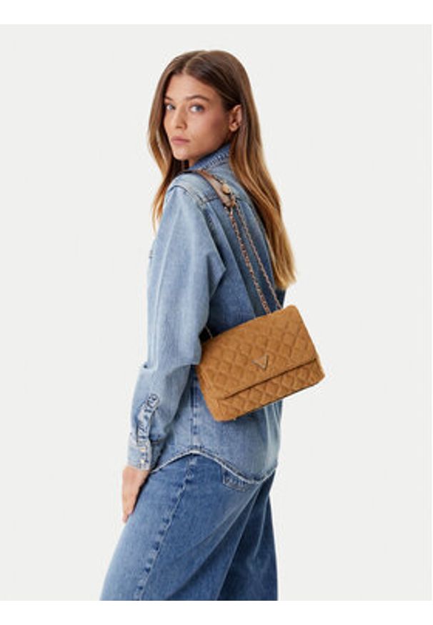 Guess Torebka Giully II HWCG96 73200 Brązowy. Kolor: brązowy