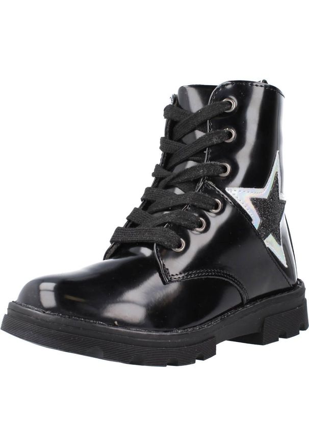 Buty CONGUITOS MI130522 Czarny. Kolor: czarny. Materiał: tkanina, skóra, lakier. Styl: sportowy. Sport: turystyka piesza