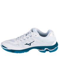 Buty siatkarskie męskie Mizuno Wave Voltage. Zapięcie: sznurówki. Kolor: biały. Materiał: materiał, syntetyk. Szerokość cholewki: normalna. Model: Mizuno Wave