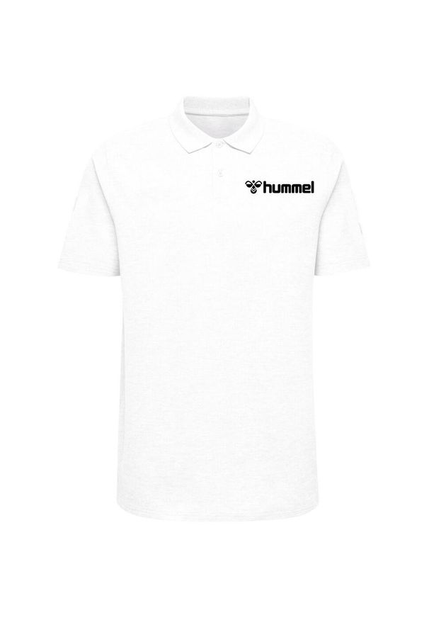 Polo bawełnowe Hummel Mover. Typ kołnierza: polo. Kolor: biały. Materiał: bawełna. Styl: elegancki, sportowy