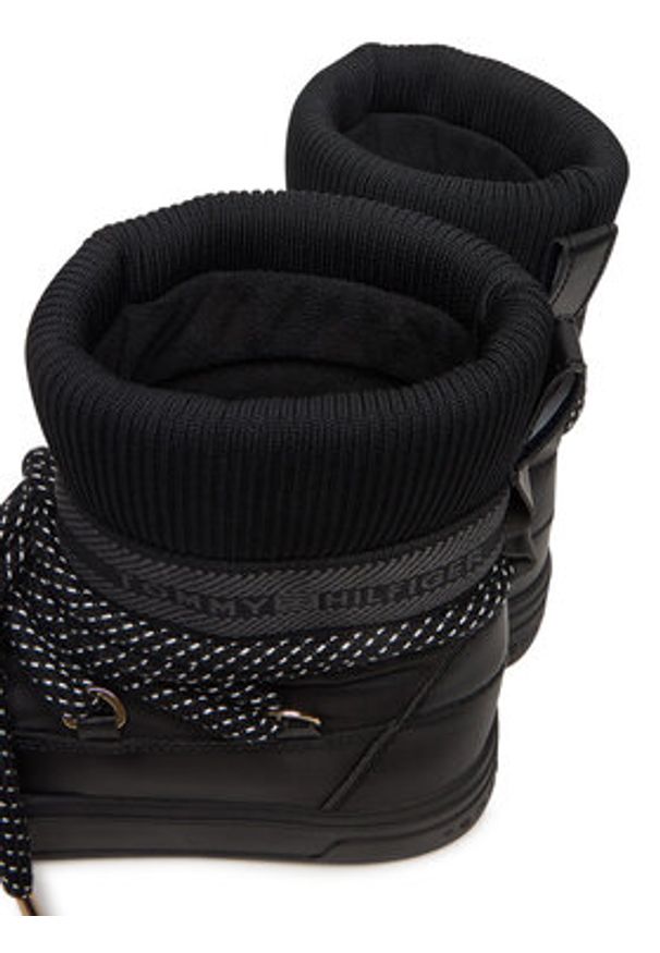 TOMMY HILFIGER - Tommy Hilfiger Śniegowce Snow Boot Water Repellent FW0FW09260 Czarny. Kolor: czarny. Materiał: materiał