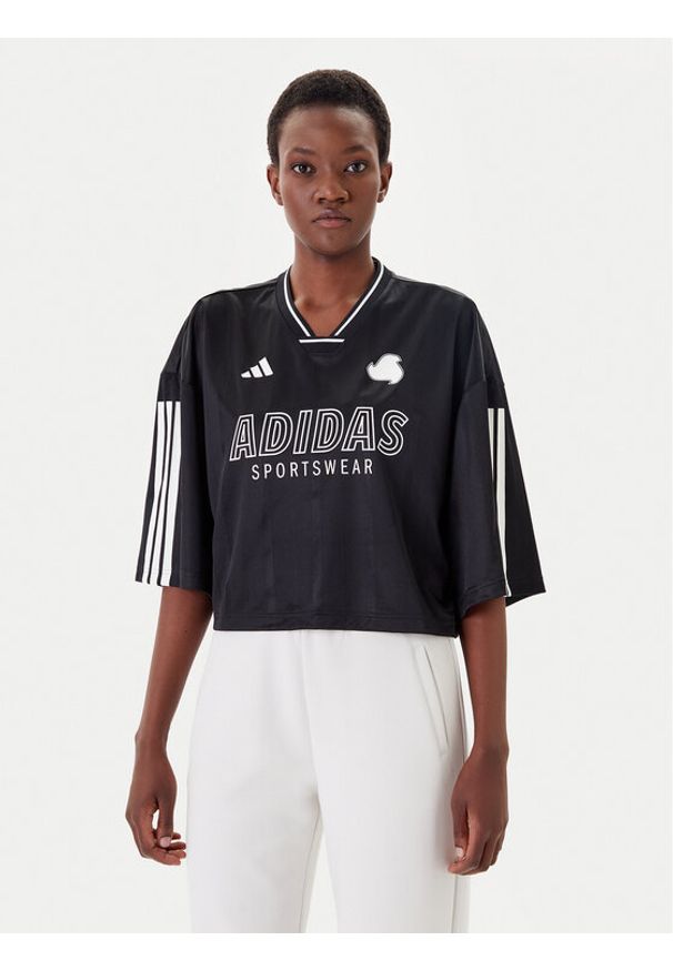Adidas - adidas T-Shirt Tiro Cut 3-Stripes JG4097 Czarny Oversize. Kolor: czarny. Materiał: syntetyk