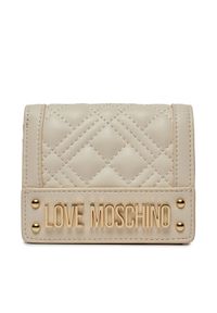 Love Moschino - LOVE MOSCHINO Mały Portfel Damski JC5601PP1ILA0110 Beżowy. Kolor: beżowy. Materiał: skóra