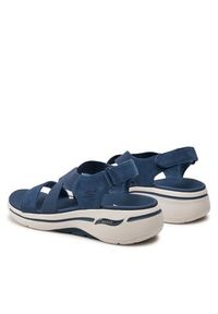 skechers - Skechers Sandały Go Walk Arch Fit Sandal-Treasured 140257/NVY Granatowy. Kolor: niebieski. Materiał: materiał #3