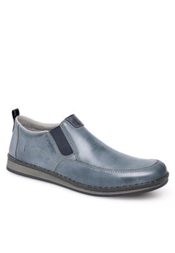 Rieker Półbuty 05450-12 Niebieski. Kolor: niebieski. Materiał: skóra