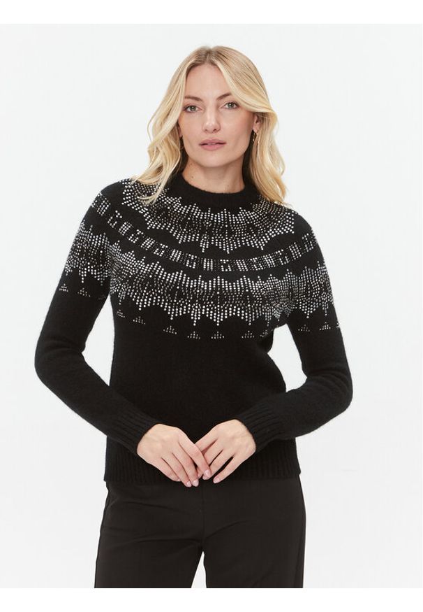 Marciano Guess Sweter 3BGR16 5786Z Czarny Regular Fit. Kolor: czarny. Materiał: syntetyk