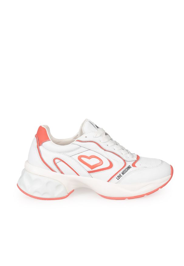 Love Moschino Sneakersy | JA15296G1MIA | Kobieta | Biały. Okazja: na co dzień, na spacer. Kolor: biały. Materiał: materiał, skóra, jeans. Sport: turystyka piesza