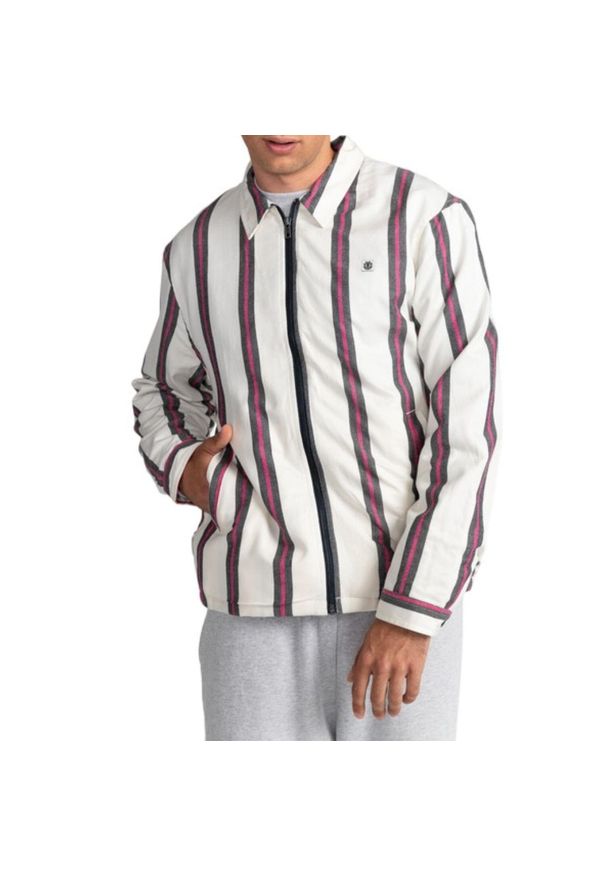 Koszula turystyczna męska Element Parker Stripe. Kolor: biały. Materiał: bawełna, wiskoza