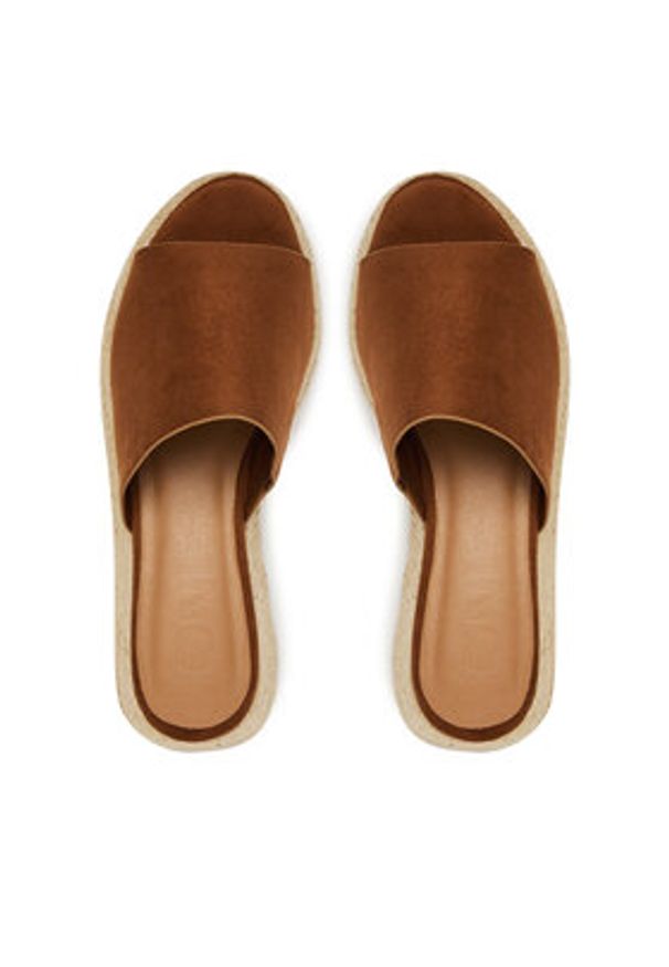 ONLY Shoes Espadryle 15341286 Brązowy. Kolor: brązowy. Materiał: skóra