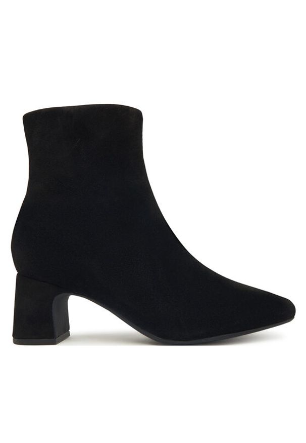 Clarks Botki Fernie Zip 26182936 Czarny. Kolor: czarny. Materiał: zamsz, skóra