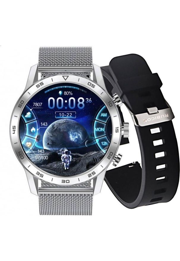 Smartwatch Rubicon RNCE84 Srebrny (RNCE84). Rodzaj zegarka: smartwatch. Kolor: srebrny