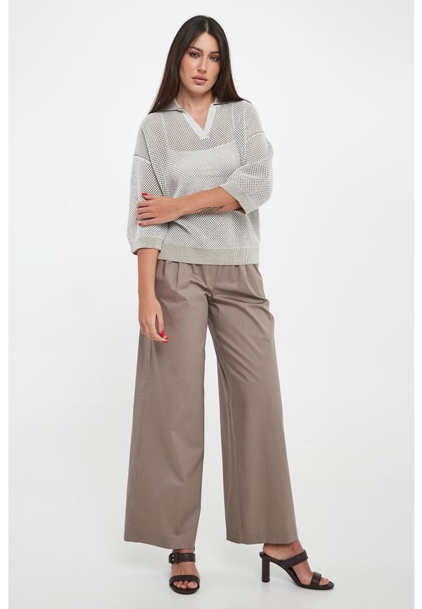 Sweter damski z kołnierzem polo PESERICO. Typ kołnierza: polo