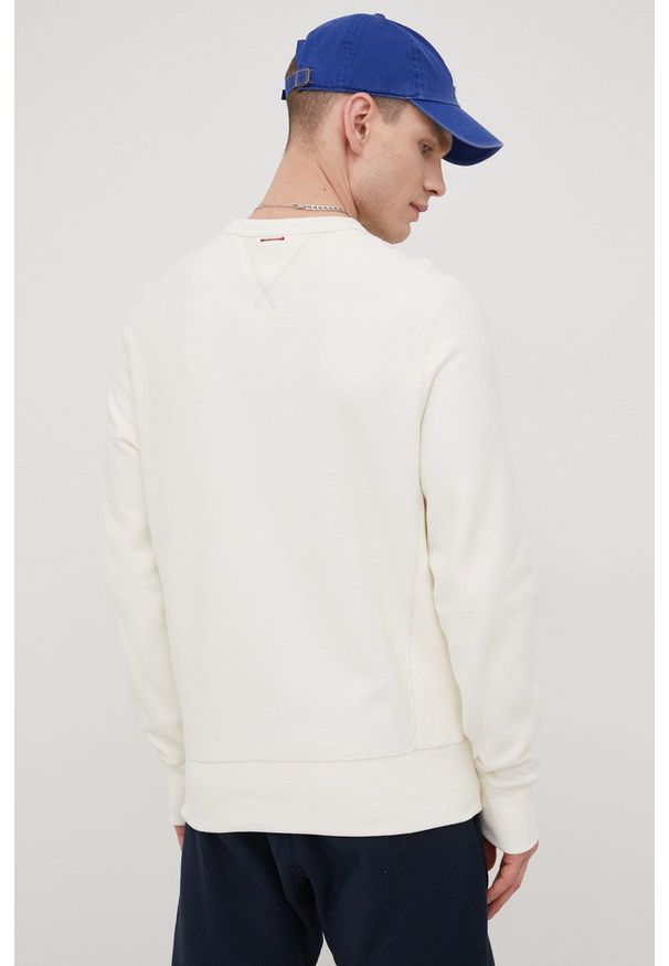 Champion bluza bawełniana 217798 męska kolor beżowy z nadrukiem. Kolor: beżowy. Materiał: bawełna. Wzór: nadruk