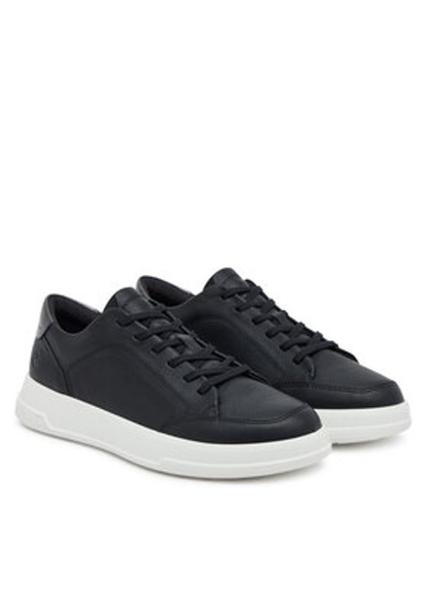 ecco - ECCO Sneakersy 22380361377 Czarny. Kolor: czarny. Materiał: skóra