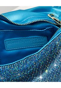 BENEDETTA BRUZZICHES - Niebieska kryształowa torebka Vitty Large. Kolor: niebieski. Materiał: jedwab, satyna. Wzór: aplikacja #6