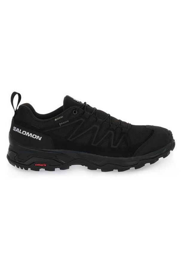 salomon - Buty do biegania męskie Salomon X Ward Leather Mid Gtx. Kolor: czarny. Materiał: materiał. Szerokość cholewki: normalna. Technologia: Gore-Tex. Sport: turystyka piesza, bieganie