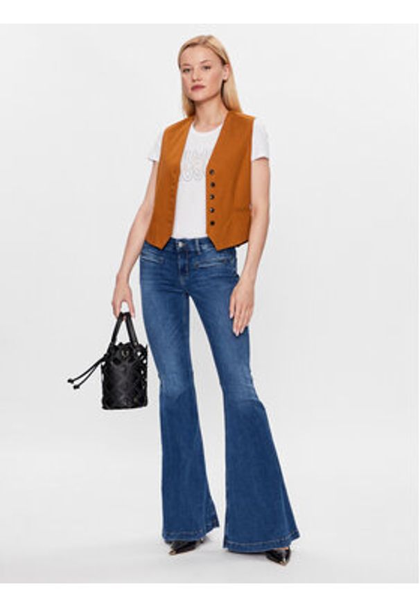 Liu Jo T-Shirt WF3085 J6308 Biały Regular Fit. Kolor: biały. Materiał: bawełna