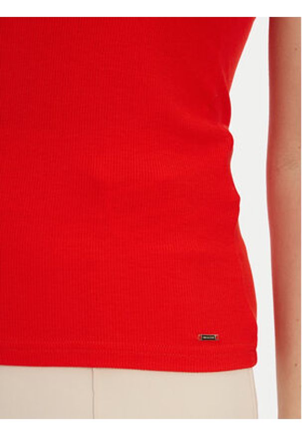 Morgan Top 251-DOUBI Czerwony Slim Fit. Kolor: czerwony. Materiał: wiskoza