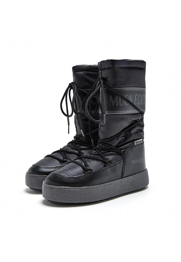 Śniegowce damskie Moon Boot Ltrack High Nylon Wp. Kolor: czarny. Materiał: nylon
