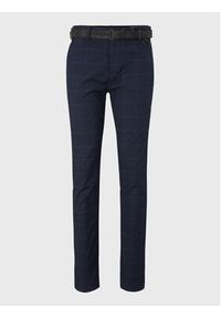 Tom Tailor Denim Chinosy 1020451 Granatowy Straight Fit. Kolor: niebieski. Materiał: bawełna