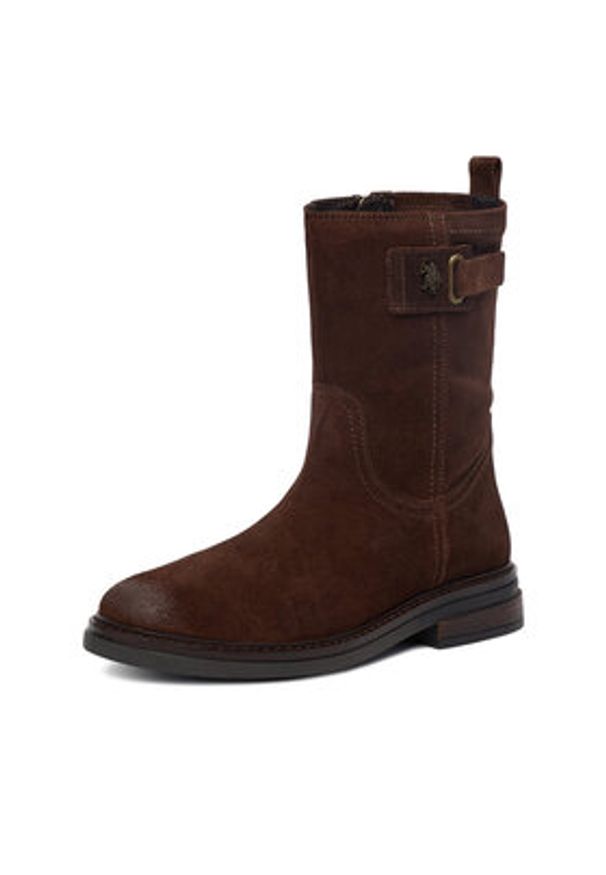 U.S. Polo Assn. Botki CEO-CORINA001W/ELT1 Brązowy. Kolor: brązowy. Materiał: zamsz, skóra